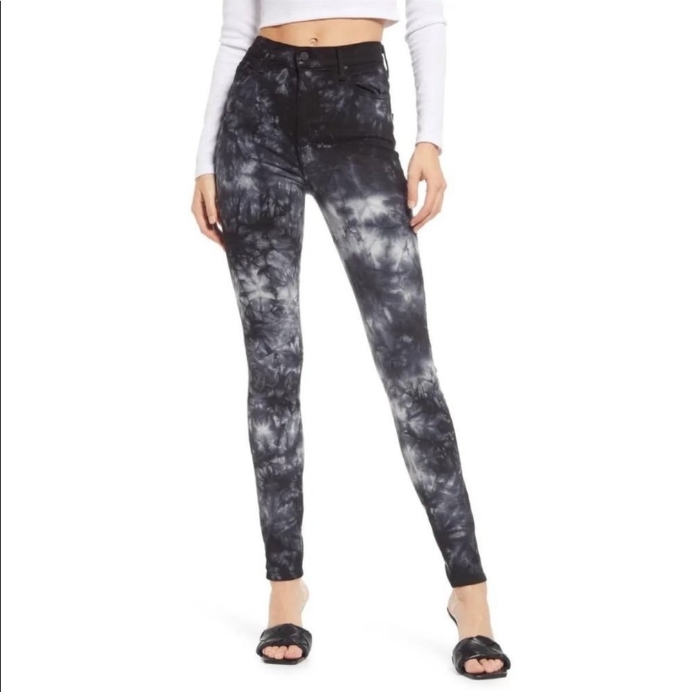 NWT MOTHER Superior High Rise Skinny The Super Swooner in Winding Paths 24 or 31